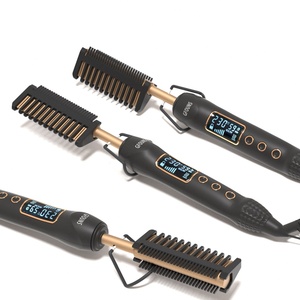 Pettine per Capelli Ricci a Doppio Uso Umido e Secco con Ioni Negativi Pettine in Rame per la Cura dei Capelli Pettine Lisciante con Regolazione della Temperatura Senza Danneggiare i Capelli - Product Image 3