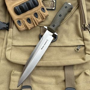 D2 Steel Outdoor Survival Hunting <strong>Knife</strong> With Micarta Handle and Kydex Sheath Fixed Blade Camping Self Defense EDC - Product Image 3
