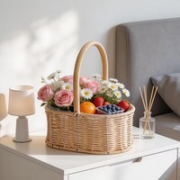 Panier de rangement rectangulaire en bois en gros, multifonctionnel, fait main, pour sacs et outils, cadeau Saint-Valentin Fête des Mères pour filles