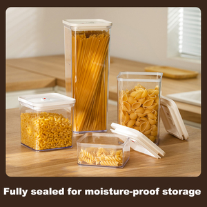 ANYA Boîte de rangement hermétique en <span class=keywords><strong>plastique</strong></span> de qualité alimentaire avec logo personnalisé Boîte de rangement pour nouilles de cuisine Joint pour pâtes pour le <span class=keywords><strong>stockage</strong></span> des céréales et des nouilles - Product Image 2