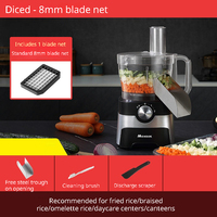 Mond.uk 600W Commerciële Groenten Snijmachine 6mm 8mm 10mm 13mm 15mm Multi-formaat Aardappel Ui Kubus Snijder Onbeperkte Zijuitlaat