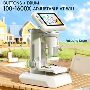 1600X Zoom HD Microscope Jouet STEM De Bureau De Poche Détachable Portable LCD Microscope Télescope Loupe <span class=keywords><strong>Science</strong></span> Experiment Kit - Product Image 6