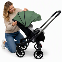 Poussette bébé pliable 4 en 1 en alliage d'aluminium, marque privée OEM ODM, pour les acheteurs internationaux