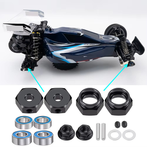 Juego de 4 Adaptadores de Rueda Hexagonales de Aleación de Aluminio con Rodamientos para <span class=keywords><strong>Tamiya</strong></span> DT02 1/10 <span class=keywords><strong>RC</strong></span> <span class=keywords><strong>Buggy</strong></span> Car Truck, Piezas de Mejora - Product Image 4