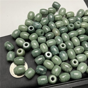 Genuino 12*13MM di giada verde naturale ciondolo perline di giada verde scuro pietre di giada all'ingrosso - Product Image 2
