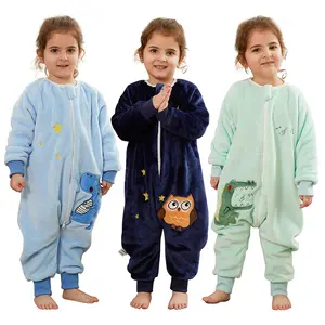 MICHLEY Pijama infantil de flanela macio material de preço de atacado desenhos animados