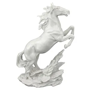 Estatua de caballo de mármol blanco, esculturas de fábrica de China
