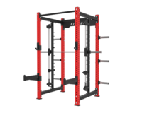 Power Rack avec machine à câbles de musculation fonctionnelle, double pile de poids, équipement de gym à domicile, cage à squats avec système de poulies
