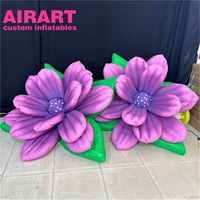 Accessoires de sakura gonflables, accessoires de fleurs roses gonflables, ballon à air gonflable de fleur de décoration de bâtiment de mur