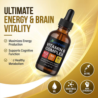 Ausreson OEM Vitamine B12 B6 B1 Liquide Énergie Cerveau Cœur Compléments Alimentaires Prix de Gros Vitamine B Complexe Liquide en Gouttes pour Adultes
