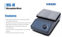 Pengocok Mikroplaat VIKERI MX-M Lab dengan Layar LED dan Timer, Perlindungan IP21 untuk Mikroplaat Tunggal & Ganda dalam Biologi Molekuler