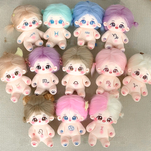 Muñeco de peluche suave personalizado de 20cm de Anime KPOP Idol, tela supersuave de dibujos animados, doce <span class=keywords><strong>constelaciones</strong></span>, muñeco de peluche de algodón desnudo - Product Image 3