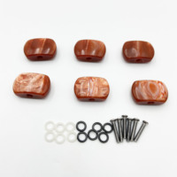 High Quality Guitar Tuning Peg Knobs Natural Resin Tuner Button Handles 6Pcs Per Set Replacement Guitar Accessories
