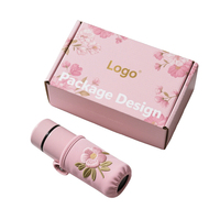 Boîtes en carton personnalisées roses en gros pour l'expédition d'enveloppe ondulée en céramique stratification mate gaufrée pour chaussettes et fourrure