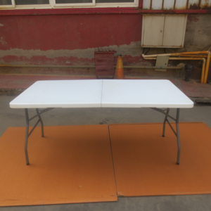 Mesa de HDPE moderna directa de fábrica al por mayor plegable comedor muebles de sala de estar marco de acero para gimnasio taller almacén uso - Product Image 1