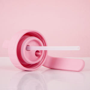 Termo de acero inoxidable para <span class=keywords><strong>yerba</strong></span> <span class=keywords><strong>mate</strong></span>, color <span class=keywords><strong>rosa</strong></span>, 1000 ml, nuevo diseño, con pajita plegable y almohadilla de silicona. - Product Image 5