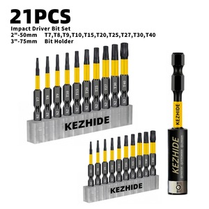 Kezhide <b>Impact</b> Driver Bit Set 21Pcs T7 T40 S2 Steel 1/4 In <b>Socket</b> Bits with Holder for Auto Repair - Product Image 1