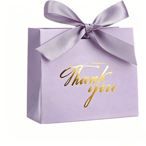 Hotsale Eco-friendly Durable Kraft Thank You Gift Bag Brown Silk Ribbon Premium Gift Packaging <b>For</b> Holiday Party Guest <b>Presents</b> - Product Image 4