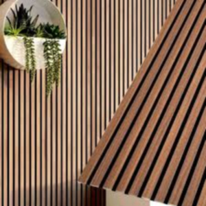 Panneau acoustique en polyester Akustik Pet Akupanels, panneaux acoustiques en bois chêne, panneau acoustique mural en lattes de bois Akupanel - Product Image 1
