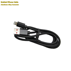 สายชาร์จ USB สำหรับ iPhone 3A ชาร์จเร็ว สายถักไนลอน สำหรับ iPhone iPad 1ม./1.5ม./2ม. - Product Image 1