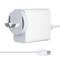 Chargeur USB-C 45W avec câble Type-C pour prise murale australienne, alimentation 45W pour smartphones et ordinateurs portables