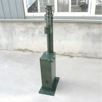 Mât télescopique en aluminium électrique RS485 télécommandé monté sur véhicule 3m 4m pour antennes radar Lumières LED