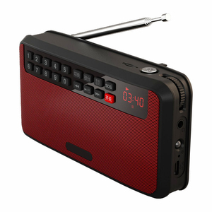 Radio FM portable d'urgence, mini haut-parleur sans fil BT, lecteur MP3, musique USB, alarme, caisson de basses extérieur, affichage numérique, intégré en plastique - Product Image 3