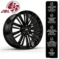 Nouvelles jantes monobloc forgées en alliage d'aluminium de 16 à 24 pouces, noir brillant, multi-branches, 5x112 5x114.3 5x120, ET 25mm, pour Audi
