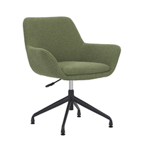 Chaise de bureau pivotante réglable en tissu vert pour la maison et le bureau, vente en gros