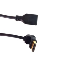 Câble DP vers DP 1,8 m plaqué or, mâle vers femelle à 90 degrés, prend en charge les adaptateurs TV 4K 8K EDP, PC, Macbook, HDTV, projecteur