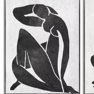 Art mural artisanal créatif, peinture minimaliste 3D, peinture à l'huile abstraite moderne noir et blanc <span class=keywords><strong>sur</strong></span> <span class=keywords><strong>toile</strong></span>, faite à la main - Product Image 1
