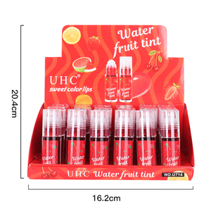 Maquillaje UHC de etiqueta privada OEM, color rojo de larga duración, resistente al agua, tinte mate, brillo de labios, brillo de manchas de labios, tinte de mejillas, tinte de labios - Product Image 3