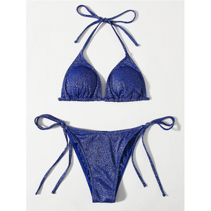 Trajes de Baño al por Mayor, Bikini Triangular, Ropa de Baño Sexy, Trajes de Baño <span class=keywords><strong>para</strong></span> Playa, Conjunto de Bikini Personalizado de Cintura Baja - Product Image 2