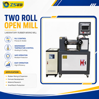 Machine à mélanger le caoutchouc à deux rouleaux ZS-401 pour laboratoire, contrôlée par PLC, pour la recherche et le développement, l'enseignement et la production en petites séries