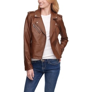 Chaqueta Corta de Cuero Genuino para Mujer, Chaqueta de Cuero Personalizada, Venta Especial, Alta Calidad - Product Image 1
