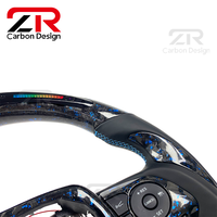 Volant sport en fibre de carbone forgée personnalisé avec LED et cuir pour Toyota Camry 8ème génération XLE SE XSE TRD