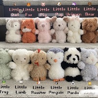 Petites peluches animaux à tête bouclée de style britannique, adorables jouets en peluche pour machine à griffes, cadeaux pour enfants