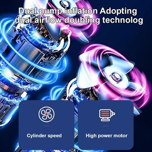 Inflador de Neumáticos Inalámbrico Portátil WOSEN de 150 psi con Luz LED y Banco de Energía para Uso Versátil, Inflado Rápido, Bomba de Aire Recargable - Product Image 5