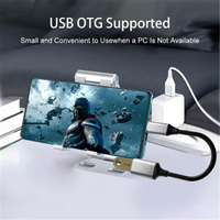 Câble OTG USB Type-C en alliage d'aluminium avec LED, adaptateur convertisseur USB Type-C mâle vers USB 3.0 femelle pour Macbook, Samsung, Android, iPhone