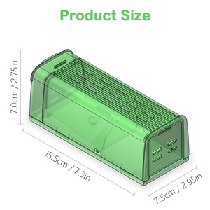 Trampa Reutilizable para Animales, Jaula para Ratones Vivos al Aire Libre, Sin Muerte, Atrapa y Libera, Trampa para Roedores, Casa de Plástico, Trampa Humana para Ratones - Product Image 3