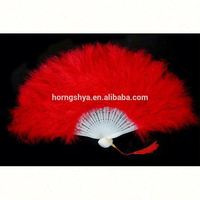Grand éventail à main pliant en plumes d'autruche pour femmes Costume Show Tea Party Accessoire Holiday Dance Bridal Wedding Decor