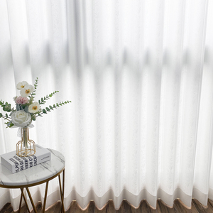 Parasole giapponese <span class=keywords><strong>tende</strong></span> Tulle trasparente a righe finestra bianca trasparente isolamento protezione Voile anti uv tessuto - Product Image 2