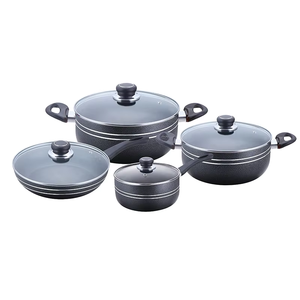 Không dính Đen đồ nấu nướng chậu đầy màu sắc chất lượng cao Nhà Bếp Nấu Ăn không dính nhôm Cookware chậu Set cho Trang chủ sử dụng - Product Image 5