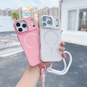 Funda para Teléfono con Soporte para Lentes de Cámara, para iPhone 17, 16, 15, 14 Pro Max, con Correa para la Muñeca - Product Image 3