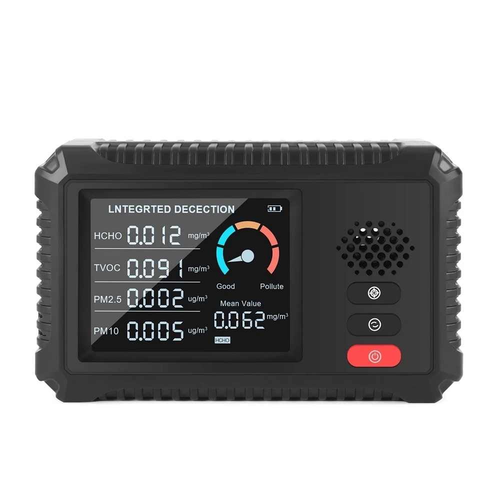 Интеллектуальный цифровой детектор формальдегида TVOC HCHO CO2 PM2.5, портативный домашний измеритель качества воздуха, анализатор углекислого газа
