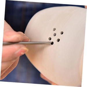 LISI Lot <span class=keywords><strong>de</strong></span> 5 poinçons à cercle en acier inoxydable pour <span class=keywords><strong>sculpture</strong></span> sur argile et poterie, certifiés CE, 11 cm et 13,5 cm, pour le bricolage - Product Image 3