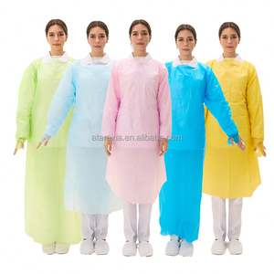 Fabricant d'alimentation Isolation Cpe Blouse jetable d'isolation Cpe résistant à l'huile avec manchette - Product Image 4