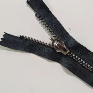 rettiger Reißverschluss 5 # metallisiert Kunststoff offener Schluss Reißverschluss mit Schieber für Kleidung Taschen Schuhe