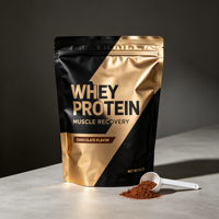 Sachet Doypack Personnalisé pour Poudre Protéinée, Haute Barrière Anti-Humidité, Refermable avec Fermeture Éclair, Thermoscellable, pour Nutrition Sportive