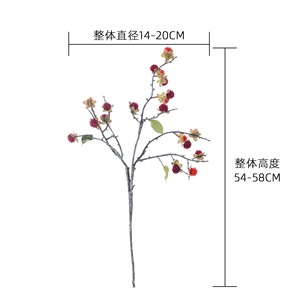 Modiri Branche de framboise artificielle en plastique, fausses fleurs, décoration intérieure, artisanat de mariage, style INS - Product Image 4